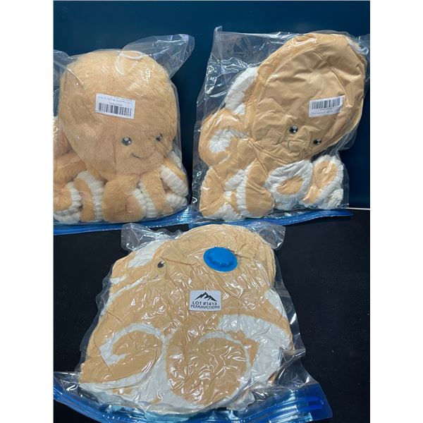 Lot of 3 Octopus Stuffies/Plushies