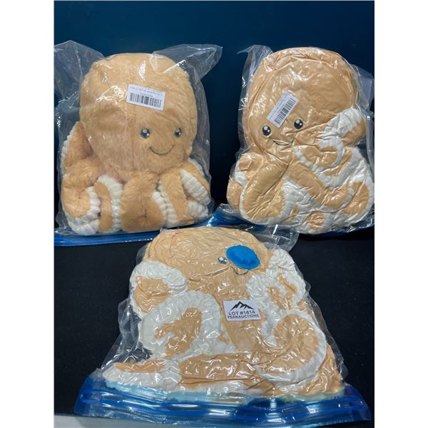 Lot of 3 Octopus Stuffies/Plushies