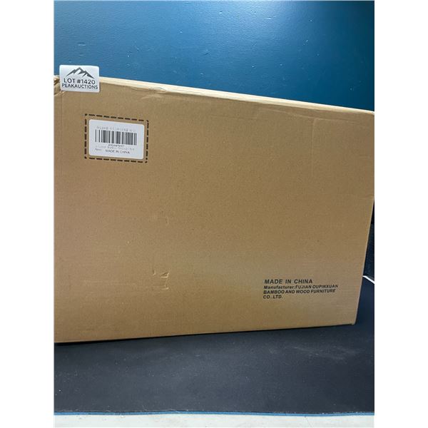 Lot of 1 Bamboo Storage Box - 2-Layer/Bread Box - 15 x 14 x 10 inch - Large Size