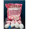 Image 2 : Lot of 1 Pillow and Stuffed Bunnies Set - Zippable Pillow with 8 Bunny Plushies