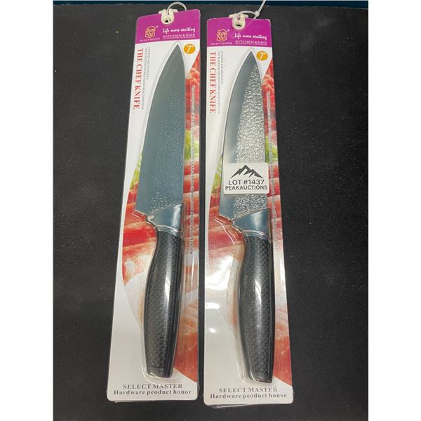 Lot of 2 Kitchen Chef Knives - 7 inch