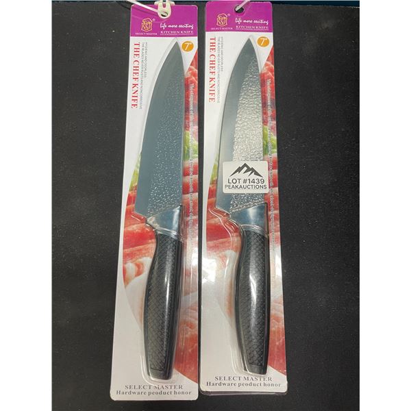 Lot of 2 Kitchen Chef Knives - 7 inch