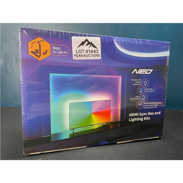 Lot of 1 NEO HDMI Sync Box and Lighting Kit for TV's - Brand New Sealed!