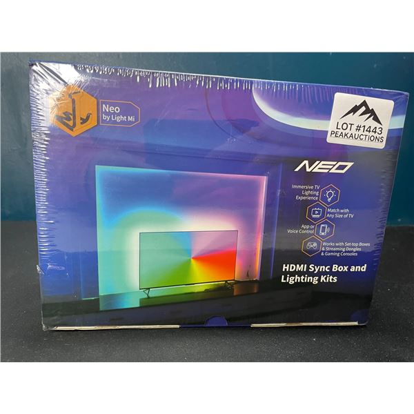 Lot of 1 NEO HDMI Sync Box and Lighting Kit for TV's - Brand New Sealed!