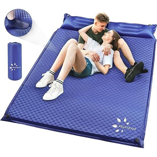 Lot of 1 Fruiteam Double Inflatable Sleeping Pad/Camping Air Mattress - Brand New!