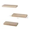 Image 1 : Lot of 1 Box of Floating Wall Shelves - 3 Pack - Rustic Wood - Brand New!