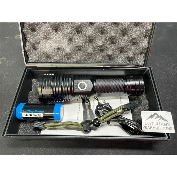 Lot of 1 Rechargeable Tactical Flashlight