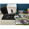 Image 1 : Lot of 1 Xbox 360 w/ Box, Cords, 2 Controllers, and 10 Games - Used