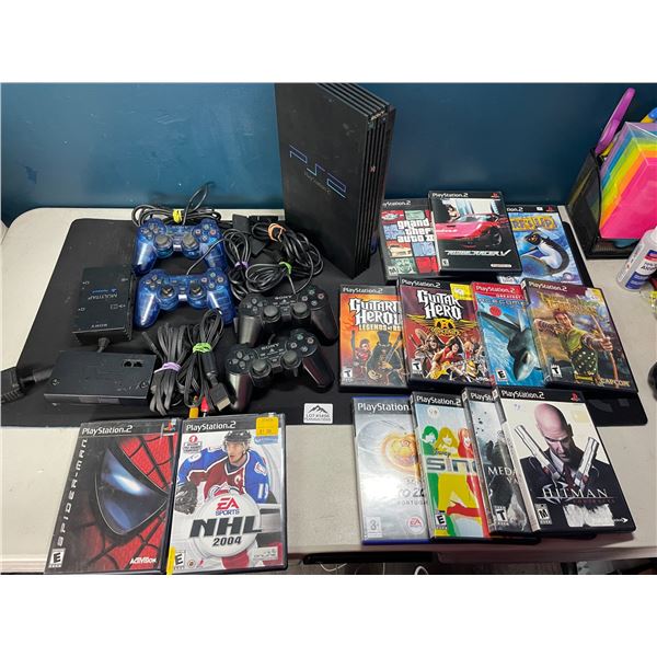 Lot of 1 Playstation 4 Console w/ 2 Controllers, 14 Games, 