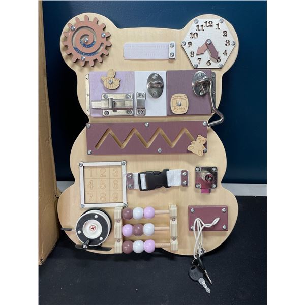 Lot of 1 Busy Board for Toddlers - Bear Design - Brand New!