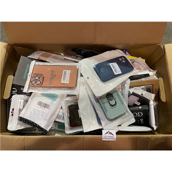 Lot of 1 Large Box of Assorted iPhone Cases - approx. 12 x 16inch
