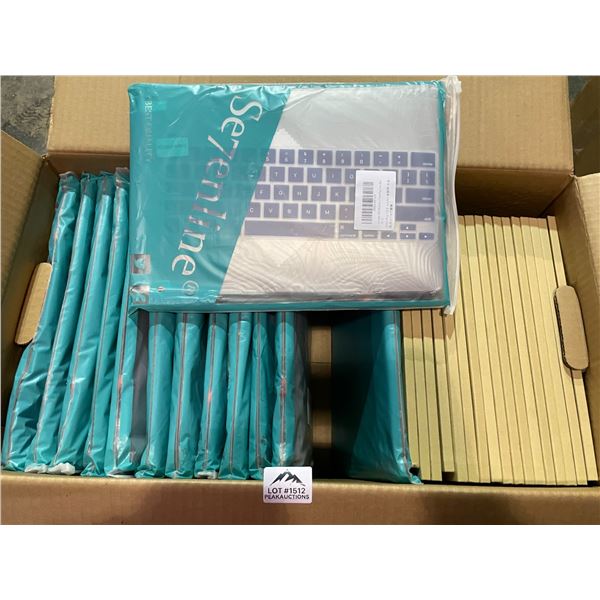 Lot of 1 Box of Assorted MacBook Covers & Screen Protectors