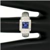 Image 6 : New Platinum 2.37 ctw Tanzanite and Diamond Halo Ring