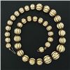 Image 5 : Vintage 14k Yellow Gold 16" Graduated Grooved 8.45-13.00mm Ball Bead Necklace