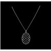 Image 1 : 14KT White Gold 1.47 ctw Diamond Pendant With Chain
