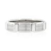 Image 4 : Men's Jeff Cooper Platinum 5.7mm Beveled Grooved Brushed & Polished Band Ring