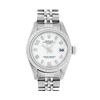 Image 1 : Rolex Ladies Quickset Stainless Steel White Arabic 26MM Date Wristwatch