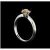 Image 4 : 14KT White Gold 0.76 ctw Pear Cut Fancy Brown Diamond Solitaire Ring