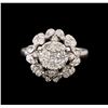 Image 2 : 14KT White Gold 0.84 ctw Diamond Ring
