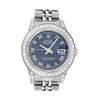 Image 1 : Rolex Ladies Quickset Stainless Steel Blue Roman Dial Diamond Lugs Wristwatch 26