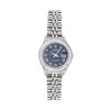 Image 2 : Rolex Ladies Quickset Stainless Steel Blue Roman Dial Diamond Lugs Wristwatch 26