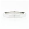 Image 5 : New 18k White Gold 3.45mm Plain Polished Flat Squared Wedding Band Stack Ring
