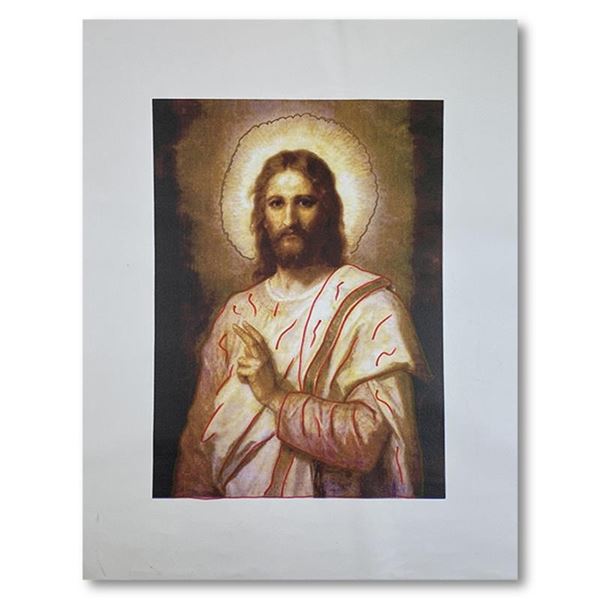 Jesus Peace (State 2) by Steve Kaufman (1960-2010)