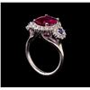 Image 4 : 14KT White Gold 2.62 ctw Tourmaline, Sapphire and Diamond Ring
