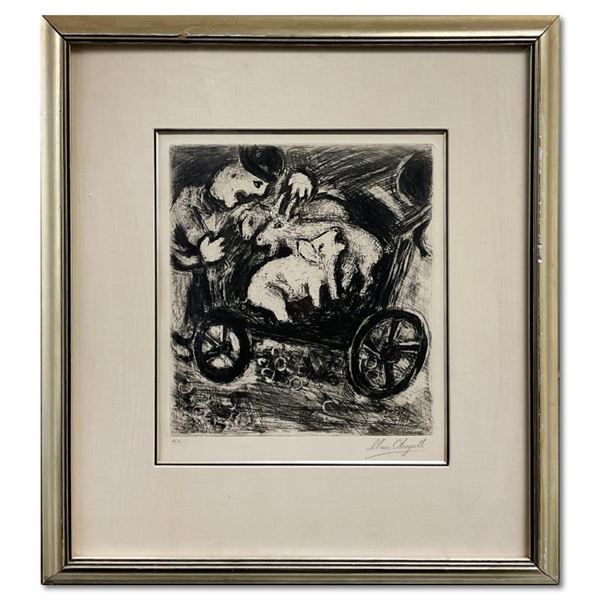 Le Berger et son troupeau, from Les Fables de la Fontaine by Chagall (1887-1985)