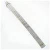 Image 9 : Vintage 18k White Gold 2.40 ctw Round Diamond 15mm Wide Brick Mesh Link Bracelet