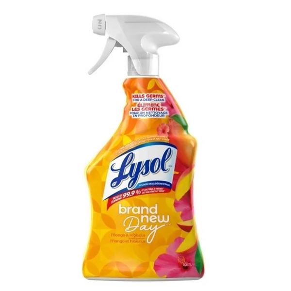 NEW 3 X 650ML BOTTLES LYSOL BRAND NEW DAY MANGO