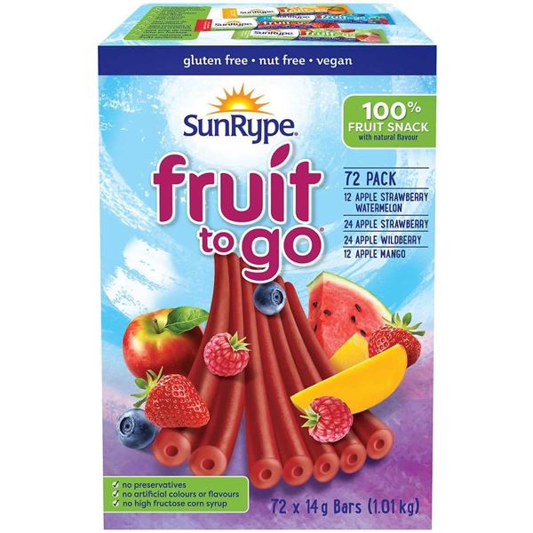 NEW CASE OF SUNRYPE FRUIT TO GO FRUIT SNACKS