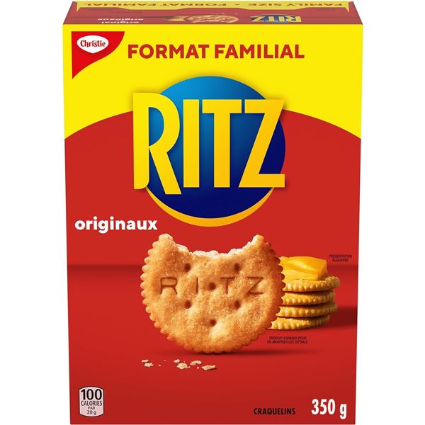 NEW 3 X 350G BOXES OF RITZ ORIGINAL CRACKERS