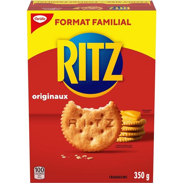 NEW 3 X 350G BOXES OF RITZ ORIGINAL CRACKERS