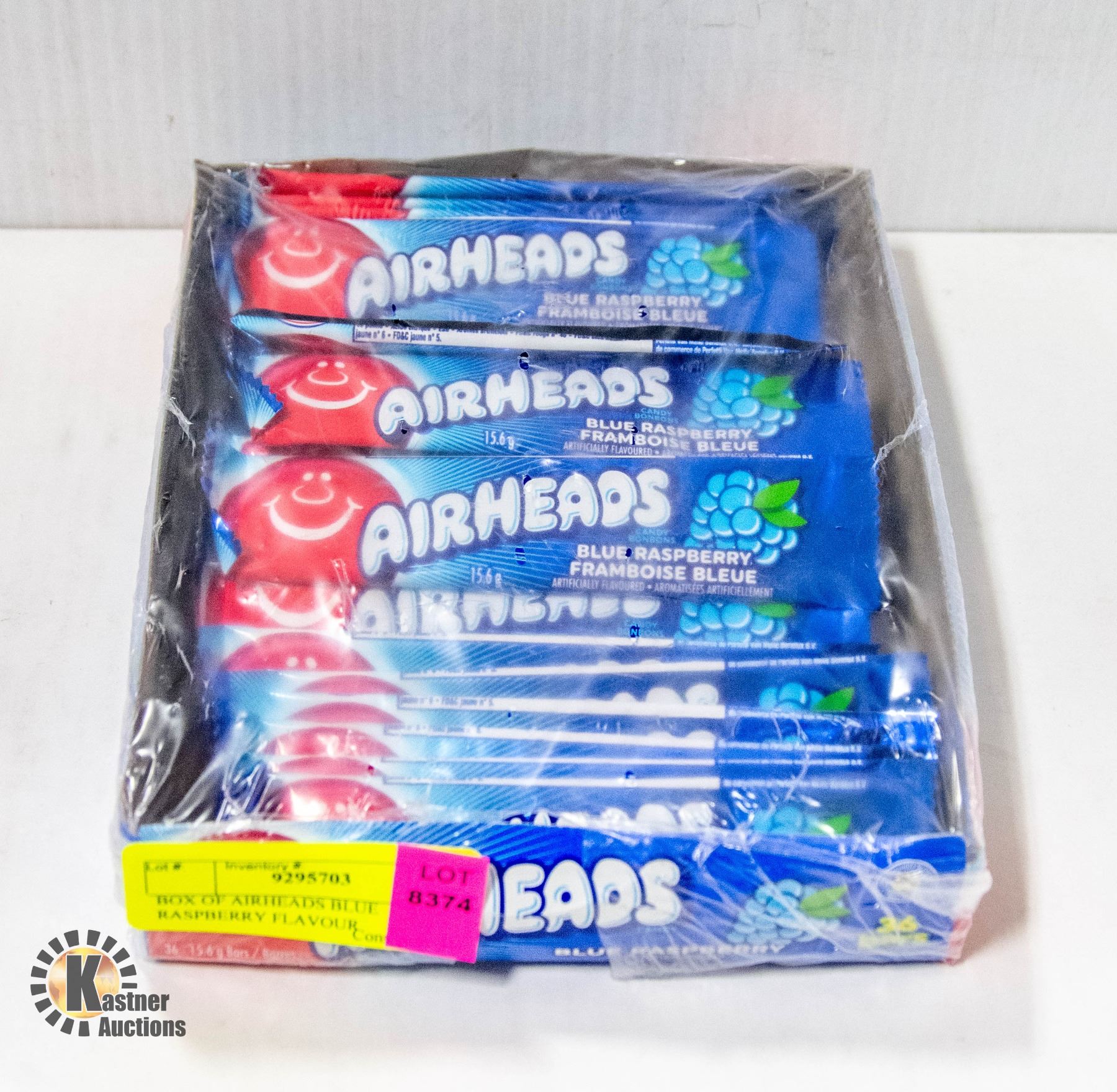 BOX OF AIRHEADS BLUE RASPBERRY FLAVOUR