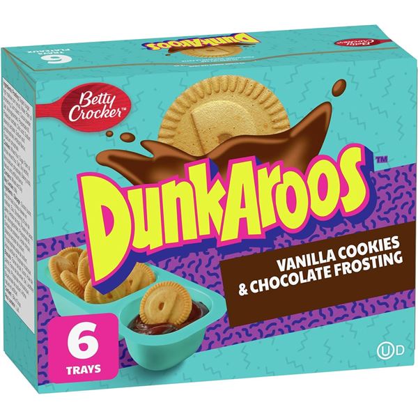 4 NEW BOXES OF BETTY CROCKER DUNKAROOS - 6 TRAYS