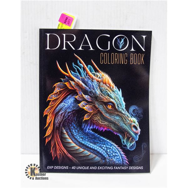 NEW PAPERBACK DRAGON COLOURING BOOK