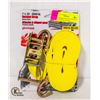 Image 1 : NEW 1000LBS 1INCH X 25FT HEAVY DUTY RATCHET STRAP