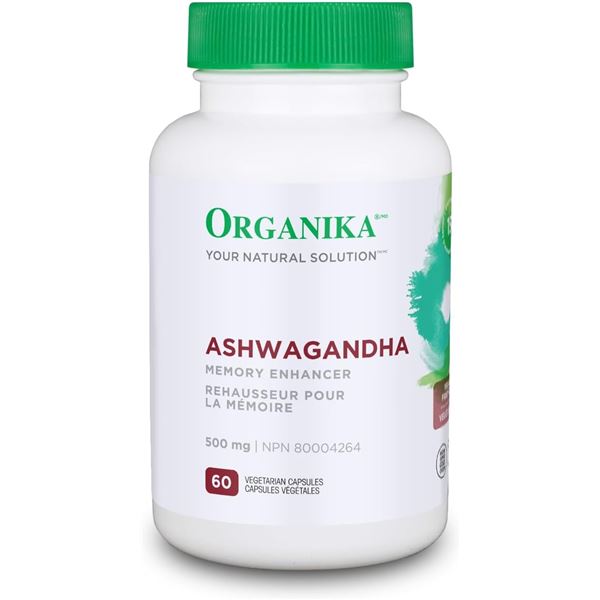 NEW ORGANIKA ASHWAGANDHA MEMORY ENHANCER 500MG