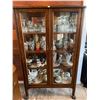 Image 1 : Victorian Oak China Cabinet - Contents Not Included - 35W x 16D x 56T