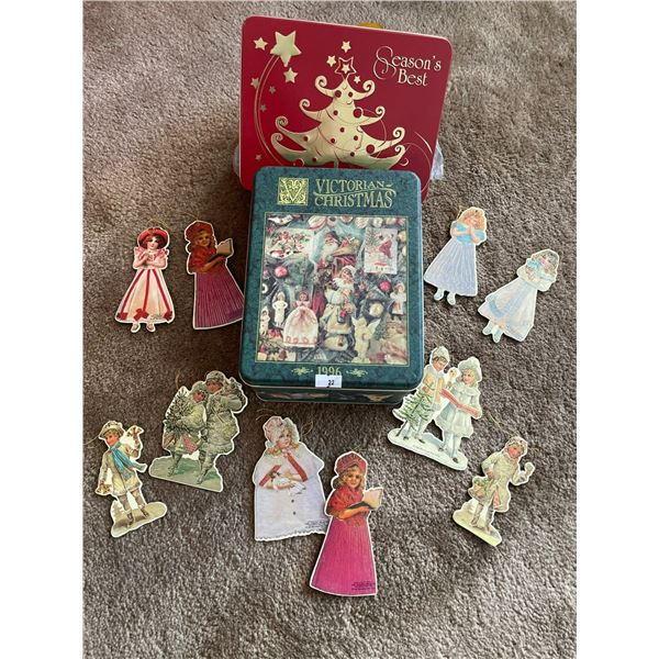 Victorian Christmas Paper Dolls Decorations