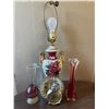 Image 1 : Lamp Alarm Clock Vintage Glass Vases