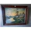 Image 1 : Dutch Print in Victorian Oak Frame 24 x 19