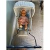 Image 2 : Wicker Baby Carriage & Doll