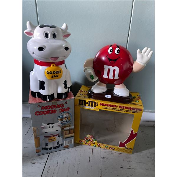 Mooing Cookie Jar & M&Ms Dispenser