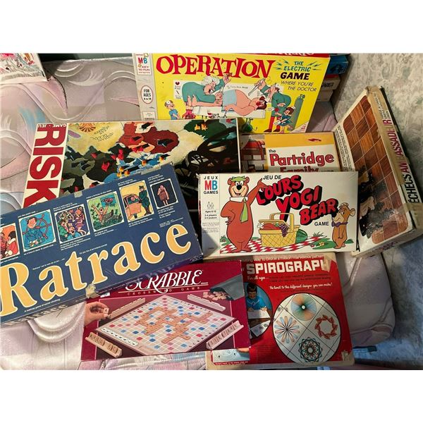 Board Game Collection - Operation Risk Partridge Family Rat Race Yogi Bear
