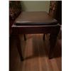 Image 2 : Antique Vanity Mahogany Inlays Matching Stool 44W x 17D x 66T