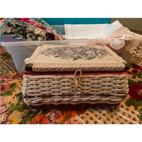 Sewing Box Doilies Embroidery Thread