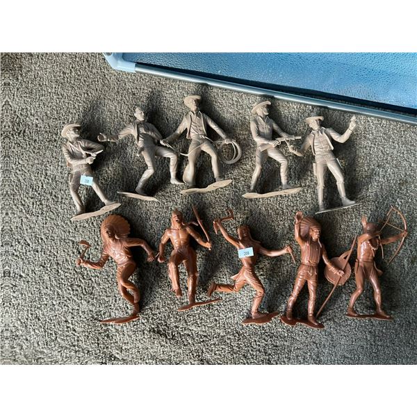 Plastic Toy Cowboys & Indians Set 6T large size