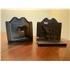 Image 1 : Antique Bronze Book Ends Heavy English Manor